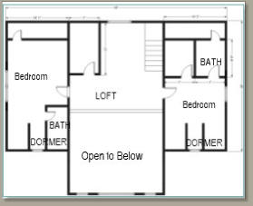 2nd Floor Plan - 3100 Sq ft Mountain View Kit