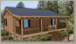 Three Bedroom Hunting Cabin Elevation