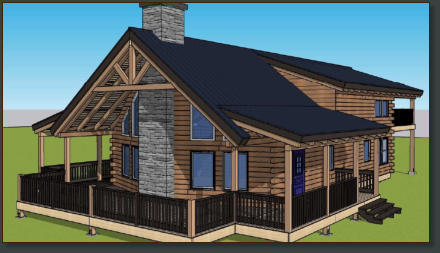 2000 Chalet Cabin Elevation