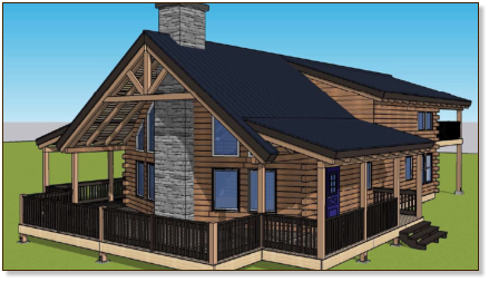 2000 Chalet Cabin Elevation