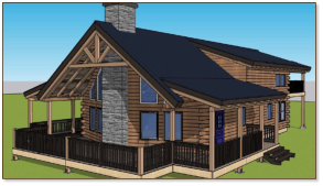 2000 Chalet Cabin Elevation