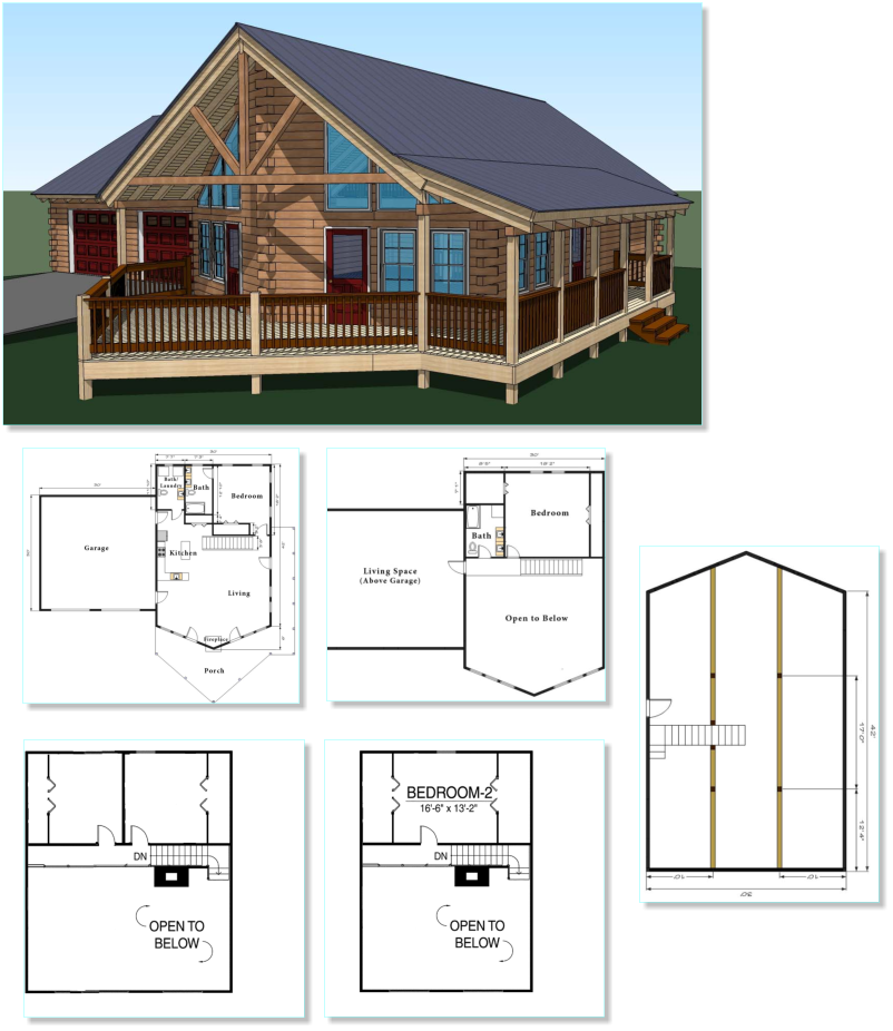 Chalet Cabin Kit- 2800 sq ft