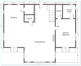 1 st Floor Plan - 3100 Sq ft Mountain View Kit